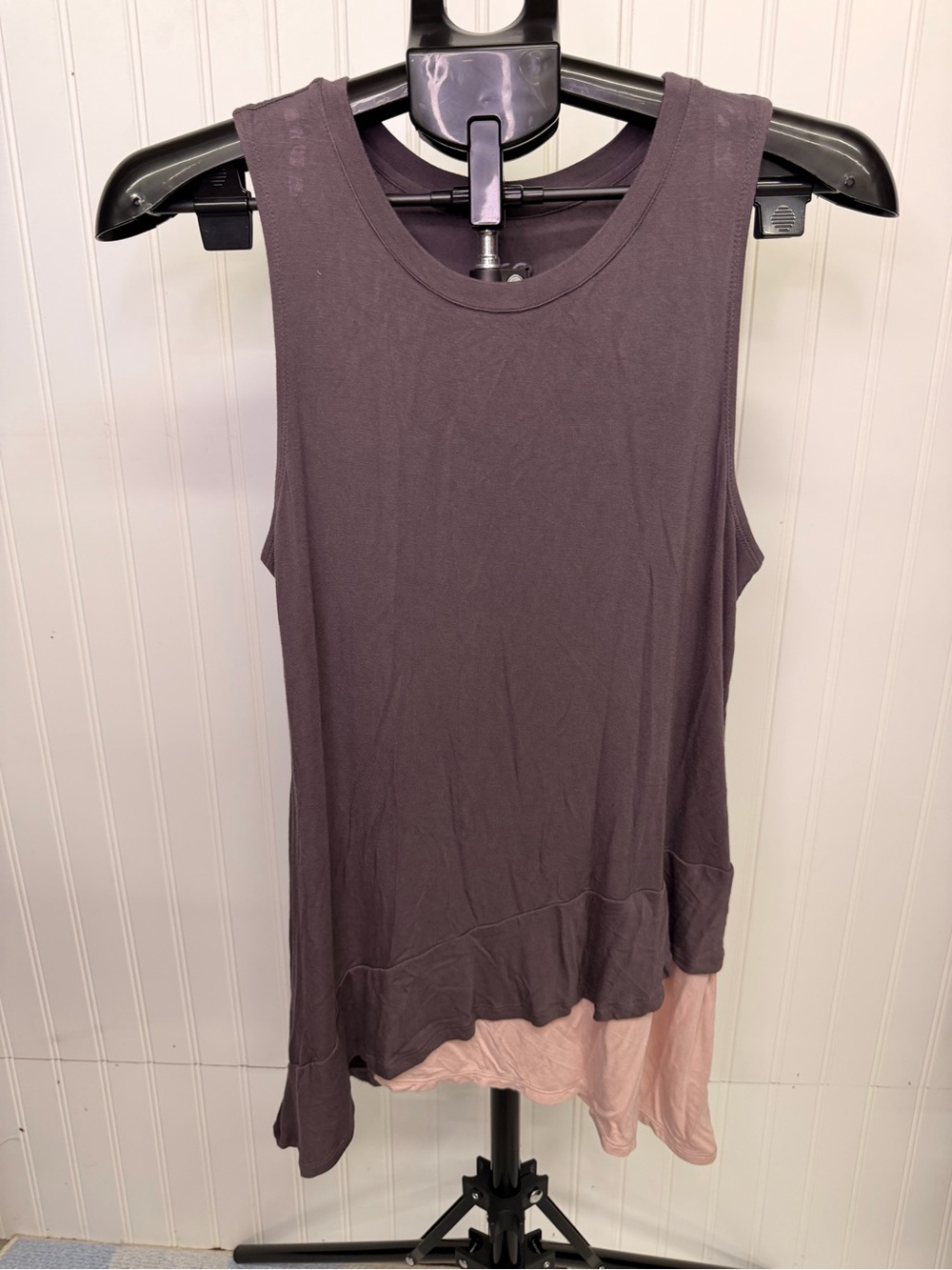 LOGO by Lori Goldstein Two-Tone Layered Tank - Plum & Dusty Pink